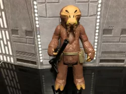 J'QUILLE VINTAGE CUSTOM STAR WARS FIGURE, KENNER 3.75", 6" ALIEN CREATURE, JABBA'S PALACE PATRON, BOUNTY HUNTER, 5 POA CUSTOM 1/18 ACTION FIGURE