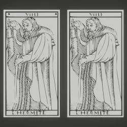 L HERMITE TAROT CARD