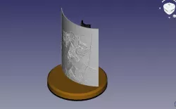 Led table lamp with Lithophane, remote control, Google Assistant and amazon alexa