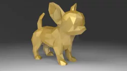 Low Poly Chihuahua Dog STL