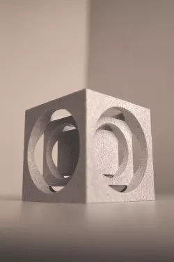 Machinist cube ring/gift box (magnetically held)
