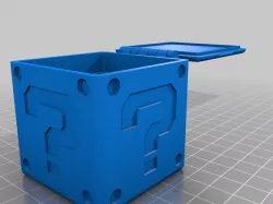 Mario Block Switch Case with Lid Hinge