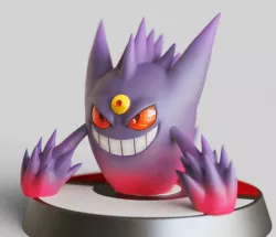 Mega Gengar - Halloween - FAN ART - POKÉMON FIGURINE - 3D PRINT MODEL