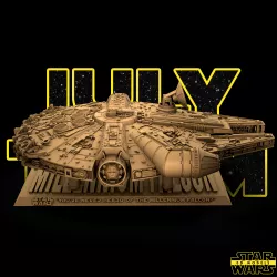 Millennium Falcon Sculpture - Star Wars 3D Models - Tested and Ready for 3D printing
