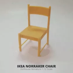 Miniature Ikea-inspired Norraker Chair for 1:12 Dollhouse, Chair for Dollhouse, Miniature Furniture Chair