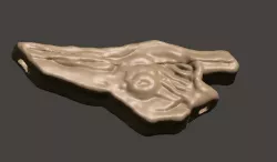 Movie prop velociraptor resonating chamber