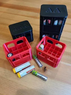 No supports / Stackable  Beer Crate battery holders & Lids