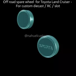 Off road spare wheel  for Toyota Land Cruiser - For custom diecast / RC / slot