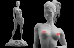 Overwatch Widowmaker Pinup Statue sexy nude figure Statue