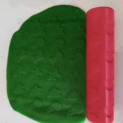 PASTRY - PLAYDOUGH - COOKIE DOUGH - CHRISTMAS ROLLER - 4 IN 1 - GINGERBREAD MAN - SNOWMAN - CHRISTMAS TREE - CHRISTMAS STOCKING