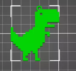 Pixelart dinosaur, dino, keychain, pendant for necklace, charm, earrings