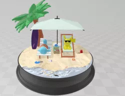 POKEMON - BEACH DIORAMA