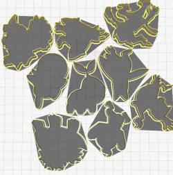 Pokemon Cookie Cutters Starters and Evolutions Gen4