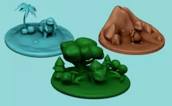Pokemon Islands - Bulbasaur, Charmander, Squirtle - Printable