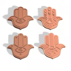 POLYMER CLAY CUTTERS FATIMA HAND X4 DESIGNS