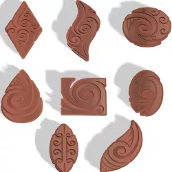 POLYMER CLAY CUTTERS MAORI FIGURES X8 DESIGNS