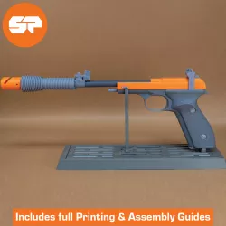 Princess Leia Defender Sporting Blaster 3D Model - Satines Lament - 3d Printable Star Wars Pistol