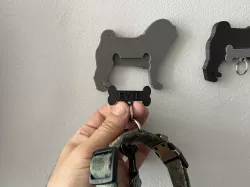 Pug Chug Lead Leash Key Hook Holder
