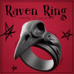 Raven Ring - Halloween Ring - witch style