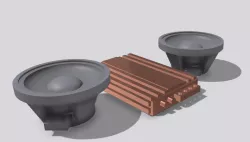 RC Car 1:10 Speaker Unit Flat Accesories