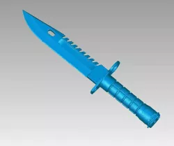 Real Tactical Bayonet Knife Replica 3D Scan