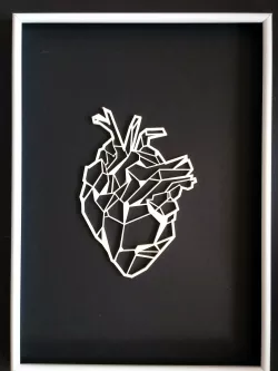 realistic geometric heart