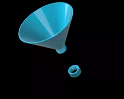 RESIN FUNNEL WITH NUT