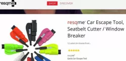 Resqme Car Escape Tool - Sun Visor Clip