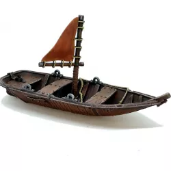Sail boat with optional sail/seats Fantasy tabletop miniature