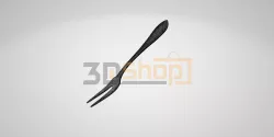 Serving Fork - Kitchen tool, Kitchen equipment, cutlery, food, serving cutlery, decoration, 3D Scan, STL File