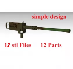 simple mounted machine gun