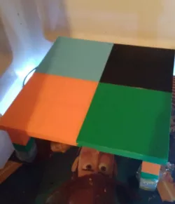 Slide together portable table