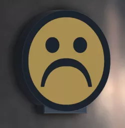 Smiley Lamp "Disappointed