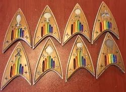 Star Trek Rainbow Warp Trail Pin- Design 5 USS Enterprise D
