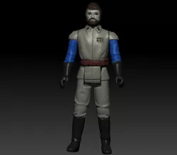 STAR WARS .STL Sargent Madine .3D ACTION FIGURE .OBJ KENNER STYLE.