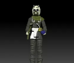 STAR WARS .STL THE BOOK OF BOBA FETT OBJ. TUSKEN KID 3D KENNER STYLE ACTION FIGURE.