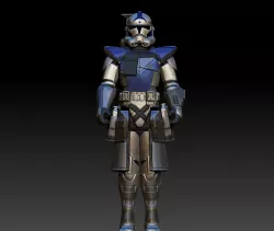 STAR WARS .STL The Clone Wars OBJ. Arc Trooper Fives 3d VINTAGE STYLE ACTION FIGURE.