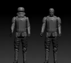 STAR WARS .STL THE MANDALORIAN, Brown Eyes and Mayfeld OBJ. KENNER STYLE ACTION FIGURE.
