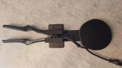 straightening iron stand with cable reel