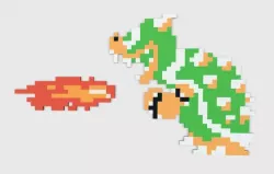 Super Mario Bros - Bowser multicolor sprite