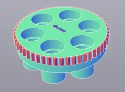 Support and funnel for cylinder 1858