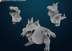 Totodile / Croconaw / Feraligatr (35mm True Scale Pokemon)