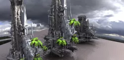 Tribal Island beach Resort Sci fi Abode Kit bash 4