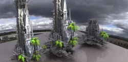 Tribal Island beach Resort Sci fi Abode Kit bash 5