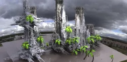 Tribal Island beach Towers Kit bash 4