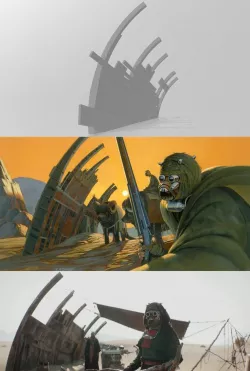 Tusken Raider forge wall as seen in The Book of Boba Fett - 3 pieces huge