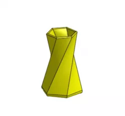 Twisted Hexagon Vase