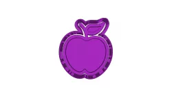 vegetables  (14)  Apple fruit CUTTER AND STAMP,  CUTTER AND STAMP, COOKIE CUTTER, FORM STAMP