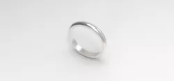 wedding ring ribbon half rim 50