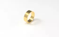 wedding ring square band 6mm
